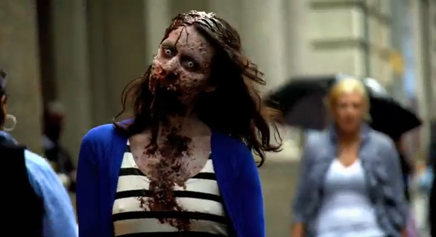 Zombie Experiment NYC - Girl 2 (Photo credit: AMC)
